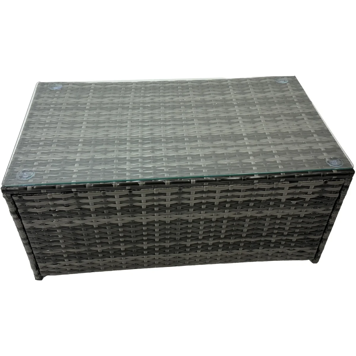 Fimous 13-Seater Outdoor Rattan Sofa Set with Coffee Table and Stools Dark Grey - Dark Grey – image 3