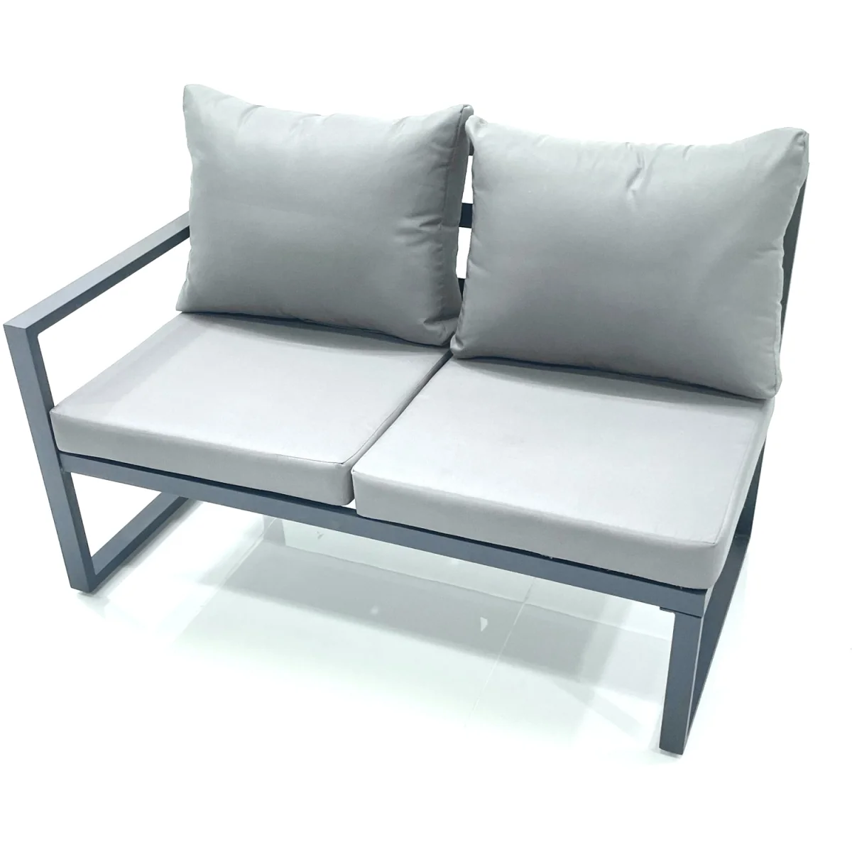 Fimous Aluminum Outdoor Garden Corner Sofa Set with Adjustable Table - Dark Grey – image 4