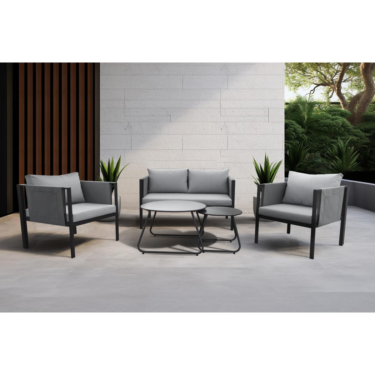 Sicily 5 Piece Sofa Set - Grey – image 15