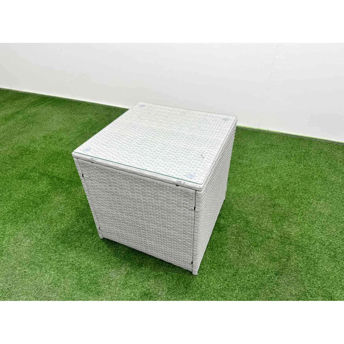 Fimous 7-Seater Outdoor PE Rattan Sofa Set with Adjustable Lifting Table, Light Grey. - Light Grey – image 4