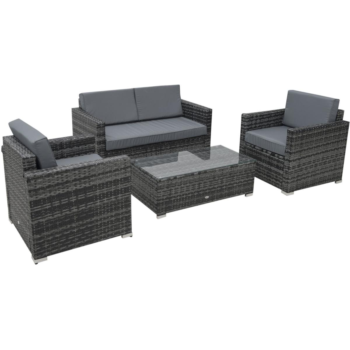 Rattan Sofa Set - Grey – image 6