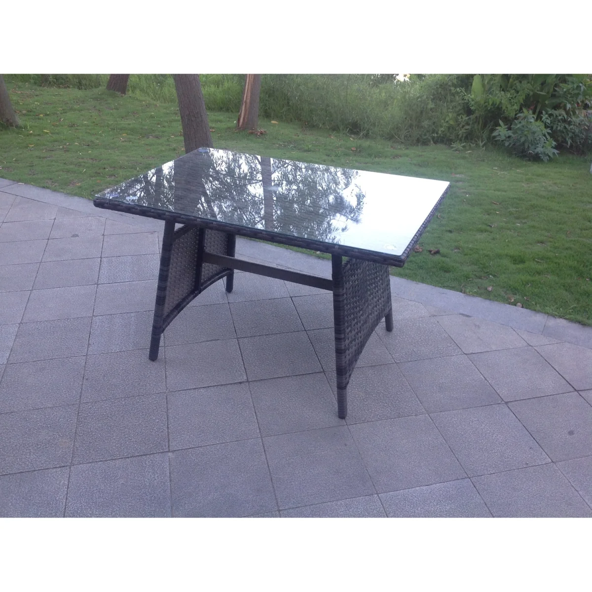 PE Rattan Garden Outdoor Sofa Set 7 Seater - Dark Grey Mixed – image 4