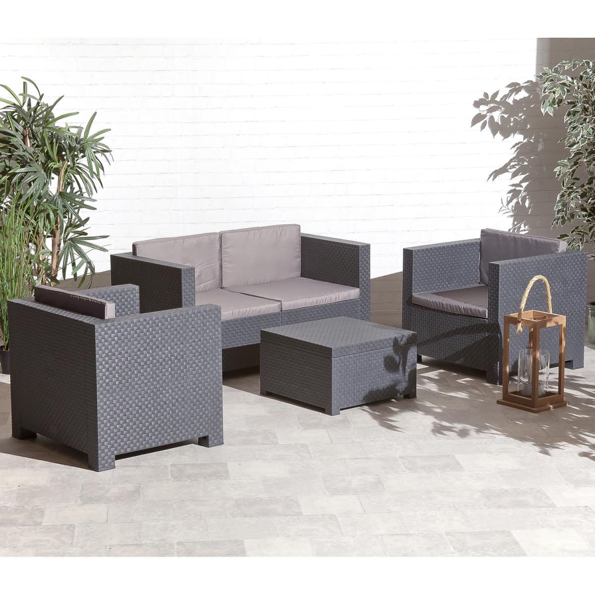 Suntime Diva 4 Piece Sofa Set - Anthracite