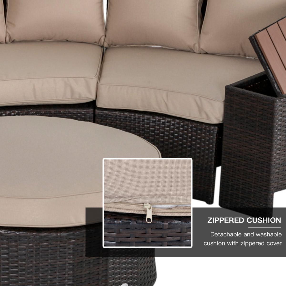 8 Pcs Rattan Sofa Set - Grey – image 11