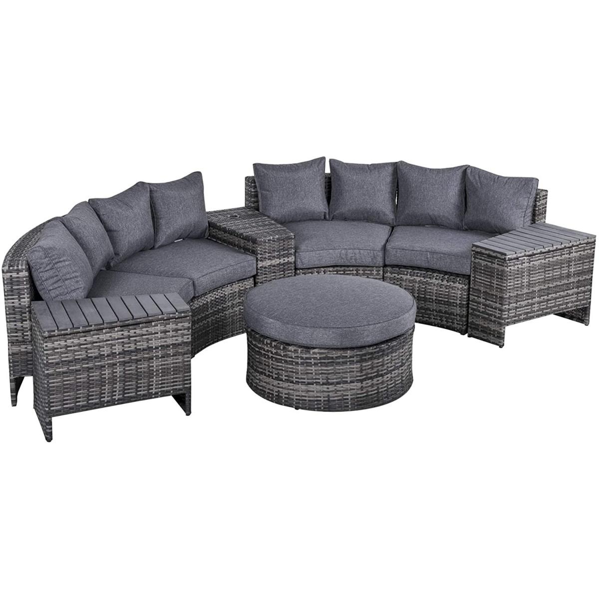 8 Pcs Rattan Sofa Set - Grey – image 7