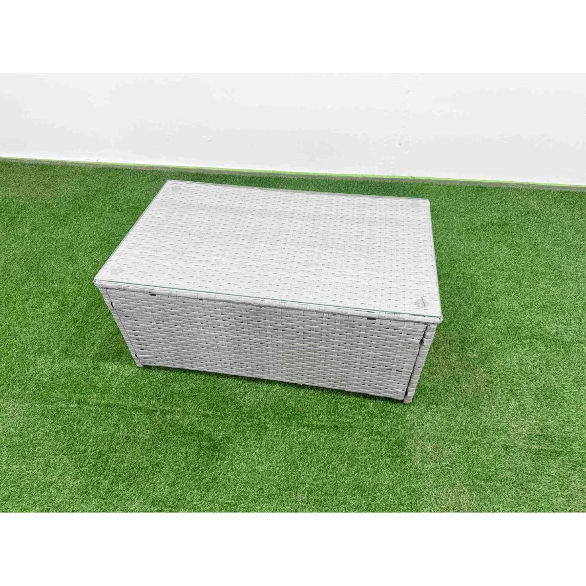 Fimous 10-piece Outdoor Rattan Sofa Set with Coffee Table, Light Grey. - Light Grey – image 2