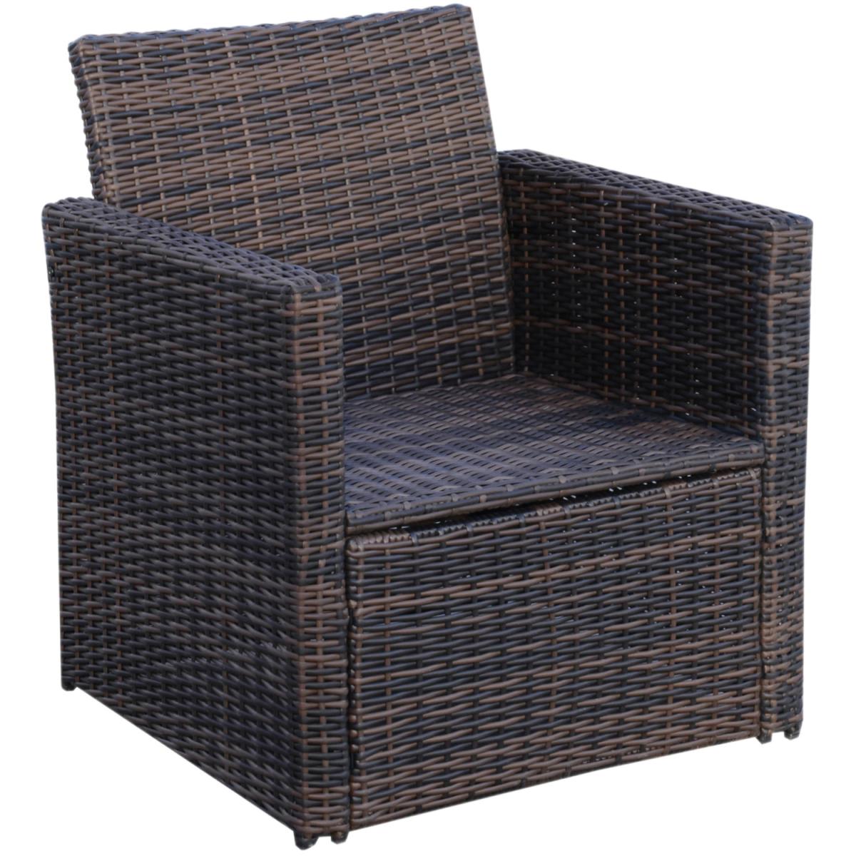 4 Piece Rattan Garden Sofa Set - Brown – image 7