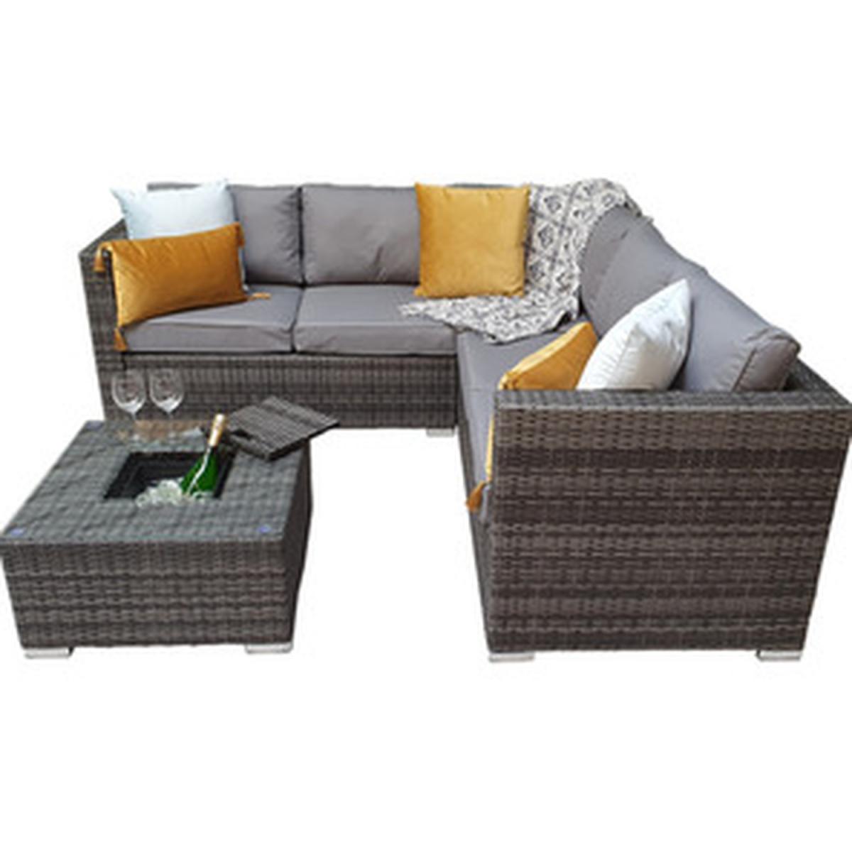 Georgia corner in grey with ice bucket (0311) - Grey – image 2