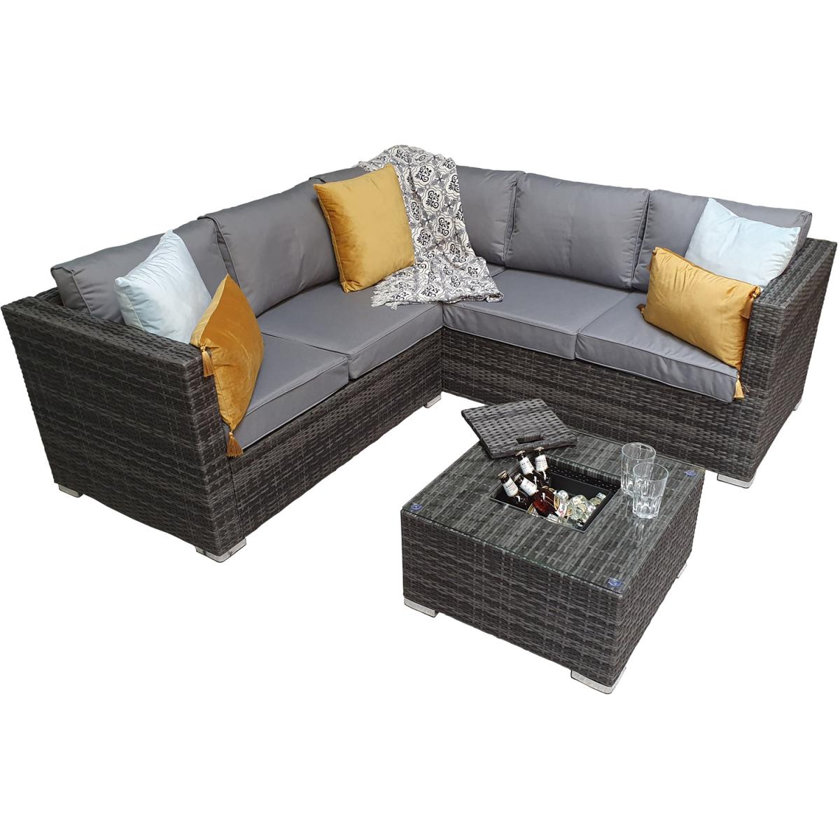 Georgia corner in grey with ice bucket (0311) - Grey – image 7