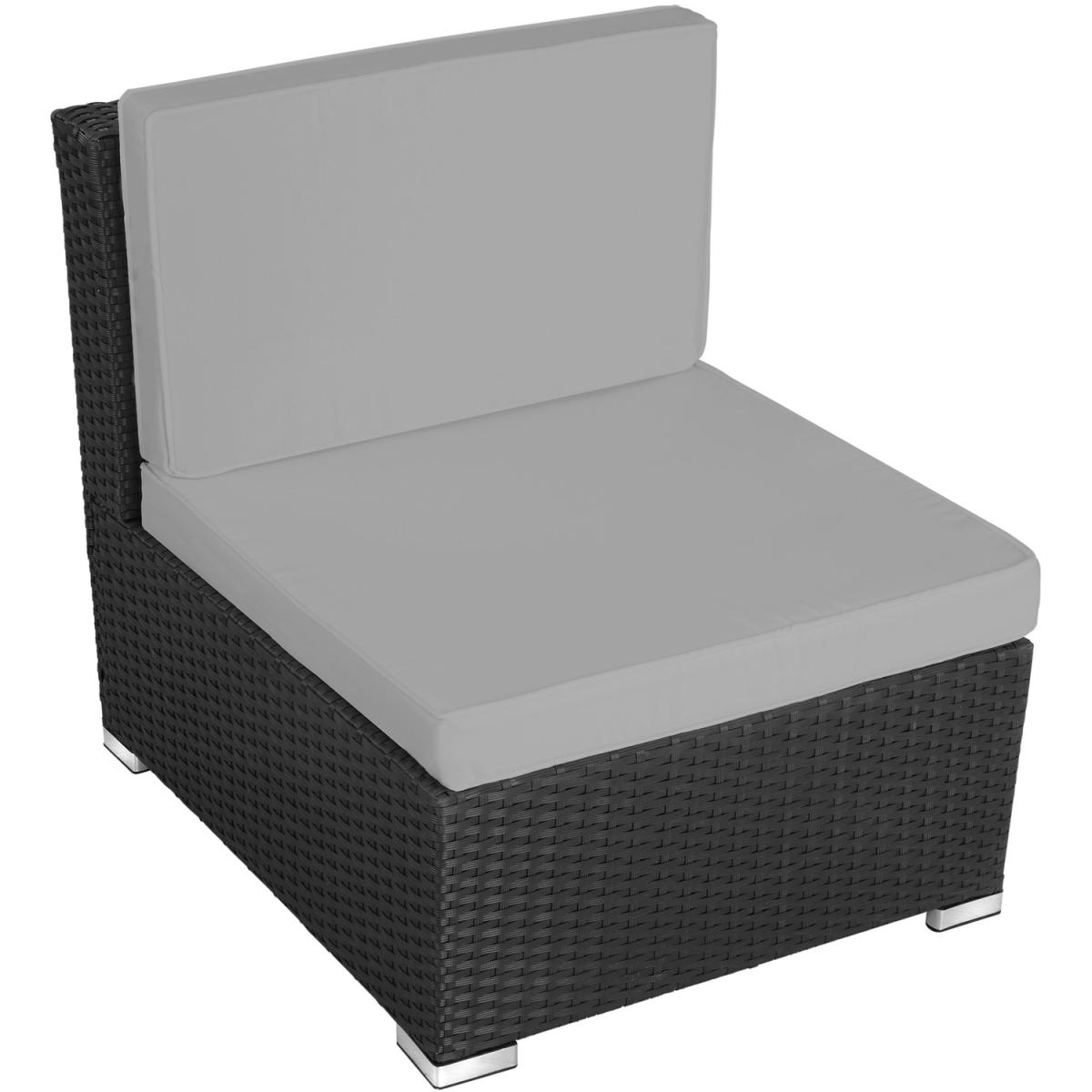Garden Corner Sofa Set Venice 7 Seats 1 Table - Black/Grey – image 4
