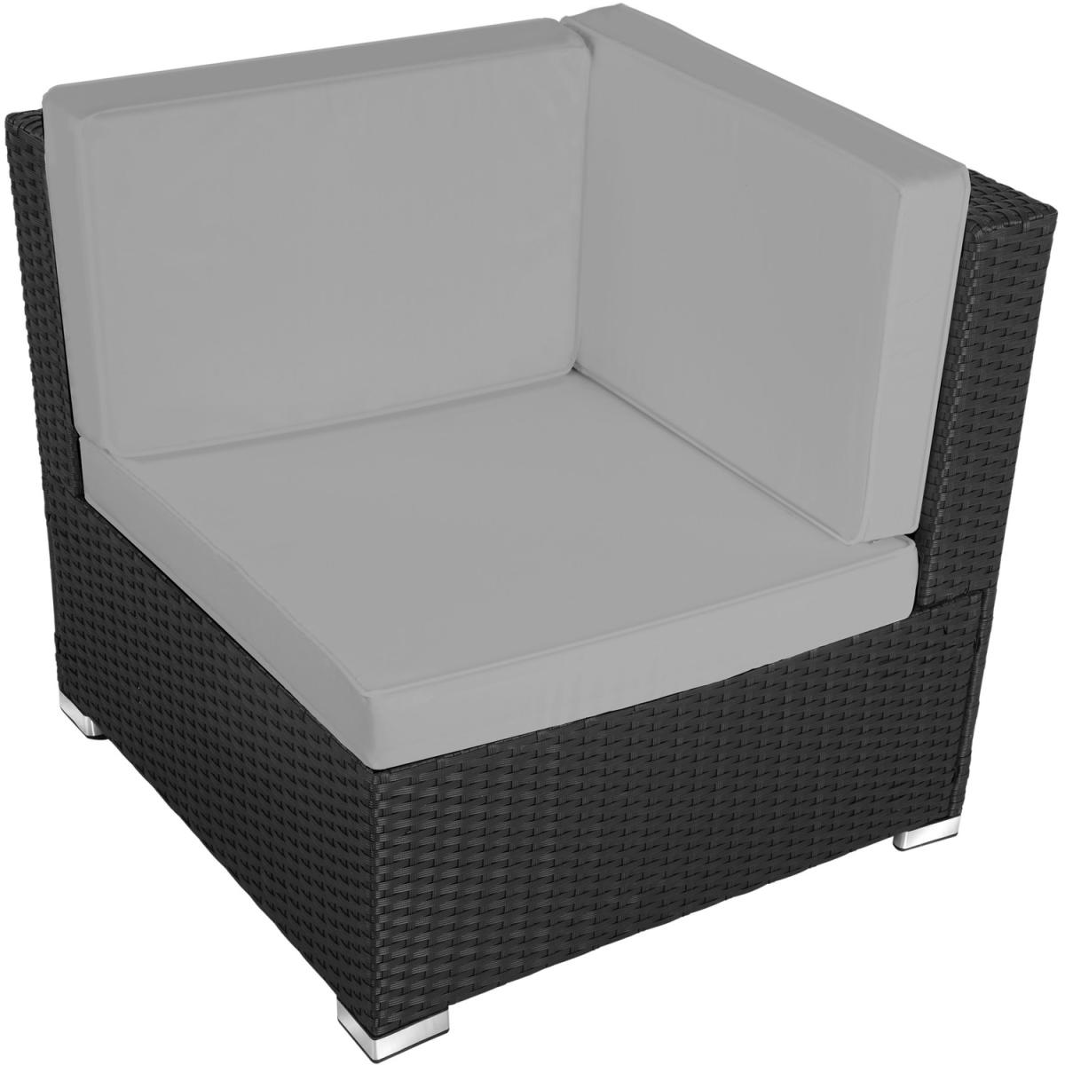 Garden Corner Sofa Set Venice 7 Seats 1 Table - Black/Grey – image 7