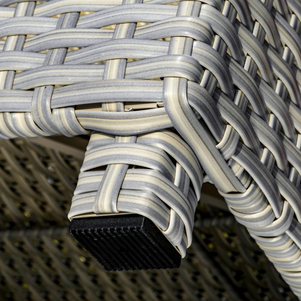 3 Pieces Outdoor PE Rattan Sofa Set - Grey – image 4