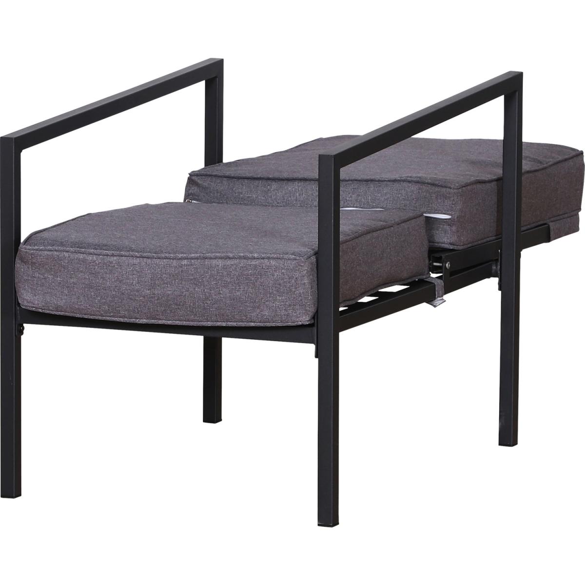 5pcs Garden Sectional Lounger Set - Grey – image 4