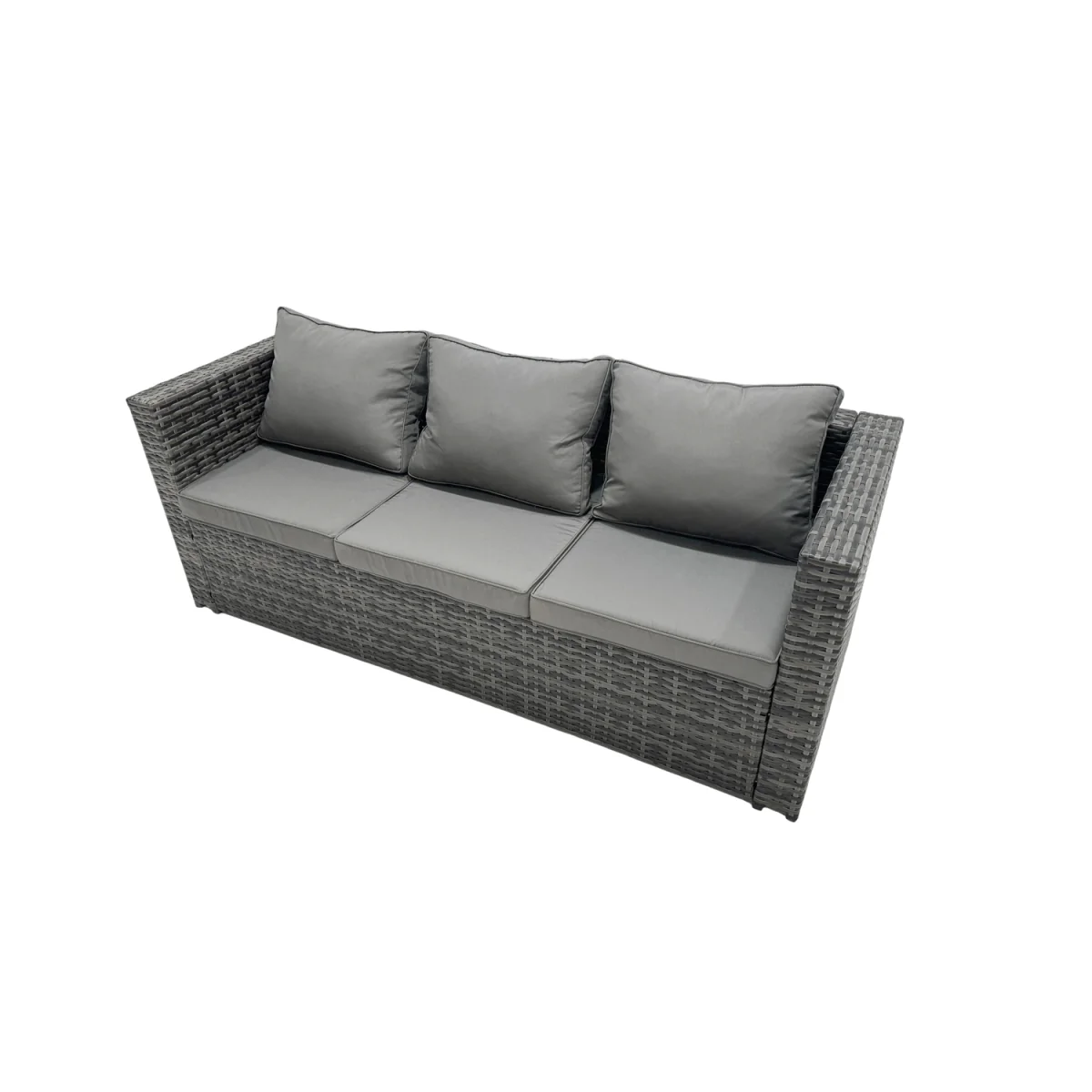 Fimous 8-Piece Outdoor Rattan Sofa Set Dark Grey Mixed - Dark Grey Mixed – image 3
