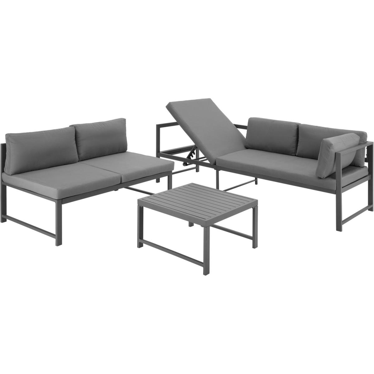 Garden Corner Sofa Set Faro 2 Sofas, 1 Table - Grey / Left-hand – image 2