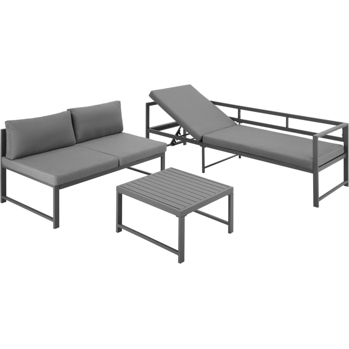 Garden Corner Sofa Set Faro 2 Sofas, 1 Table - Grey / Left-hand – image 7