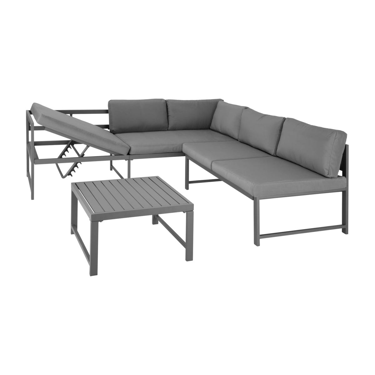 Garden Corner Sofa Set Faro 2 Sofas, 1 Table - Grey / Left-hand – image 1