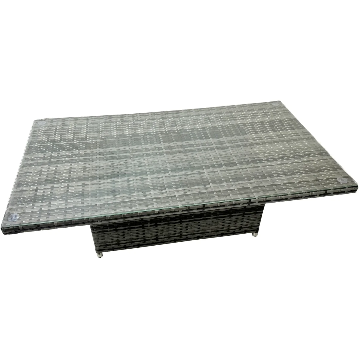 Fimous PE Rattan Outdoor Corner Sofa Set with Adjustable Table, 2 Stools & Chair - Dark Grey Mixed – image 4
