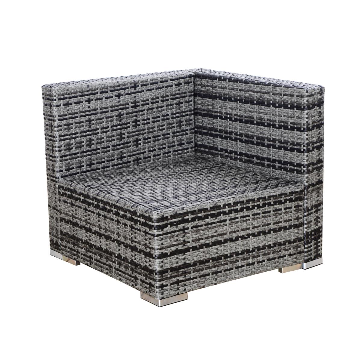4 Pieces Rattan Furniture Set Sofa Chair Coffee Table - Grey – image 8