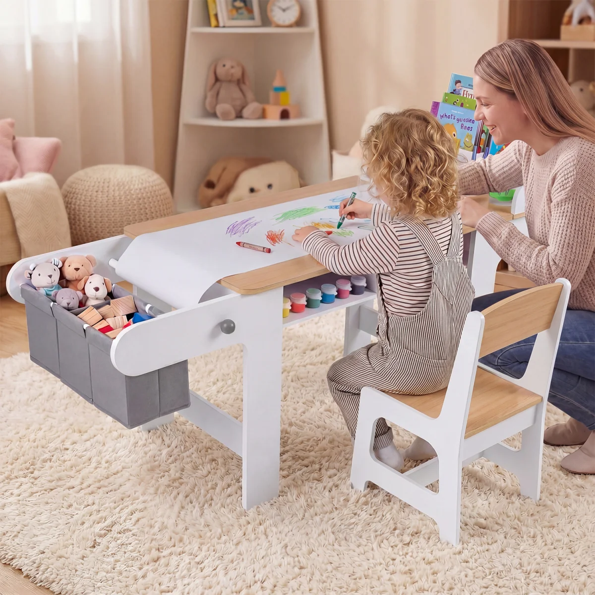 Kids Art Table and Chair - Grey – image 3