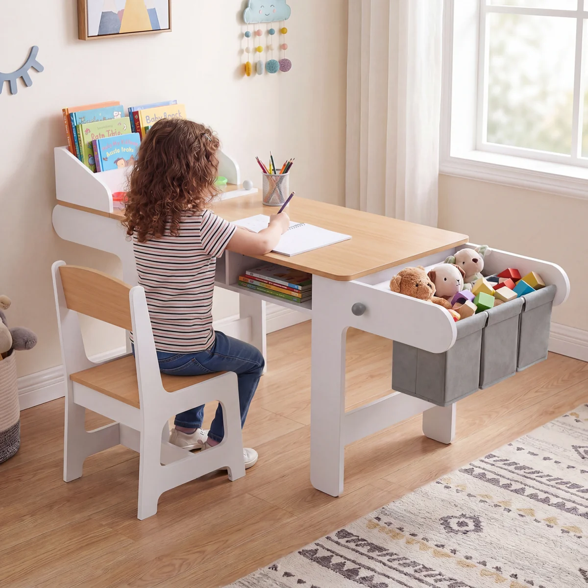 Kids Art Table and Chair - Grey – image 5