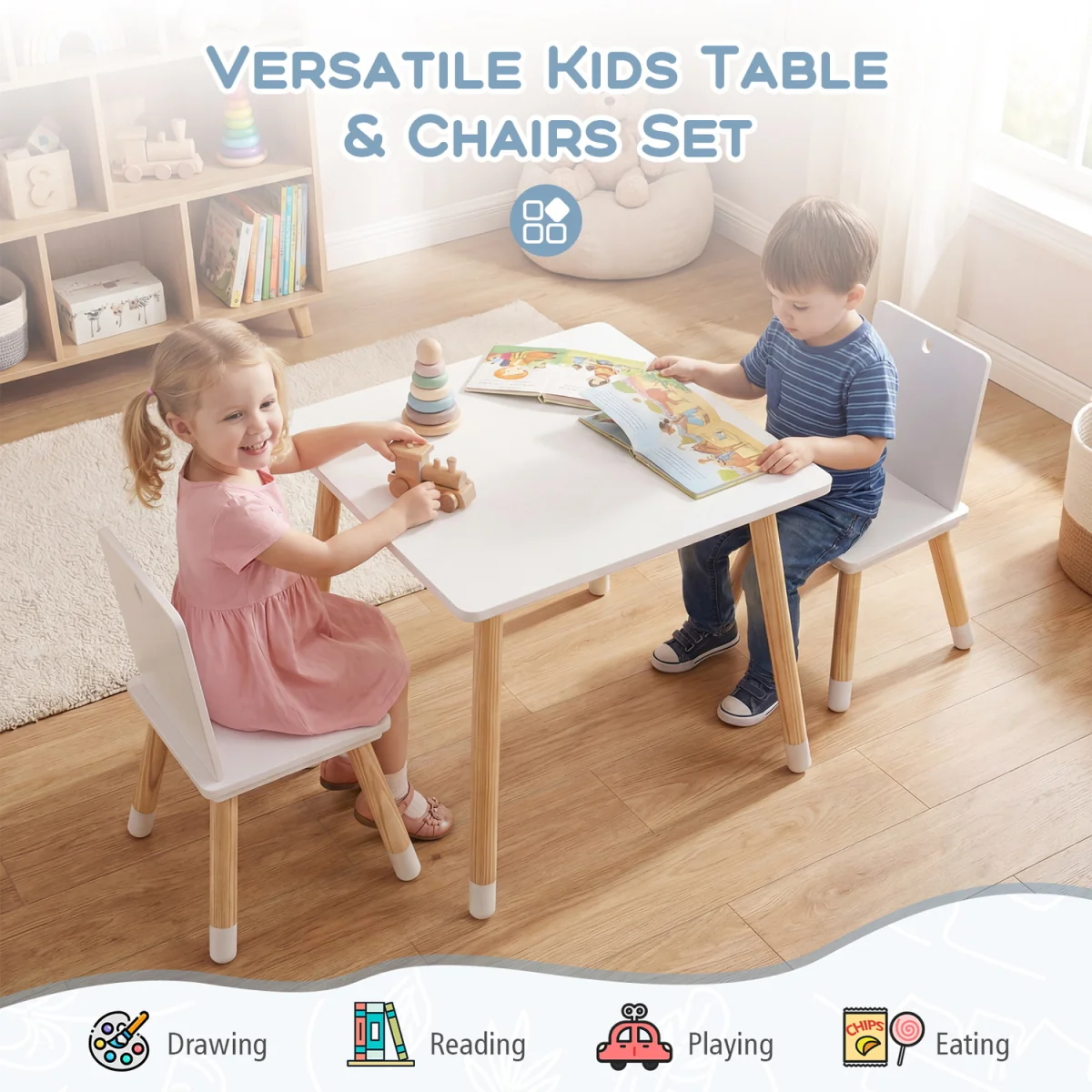 Children Activity Table Set - White – image 6