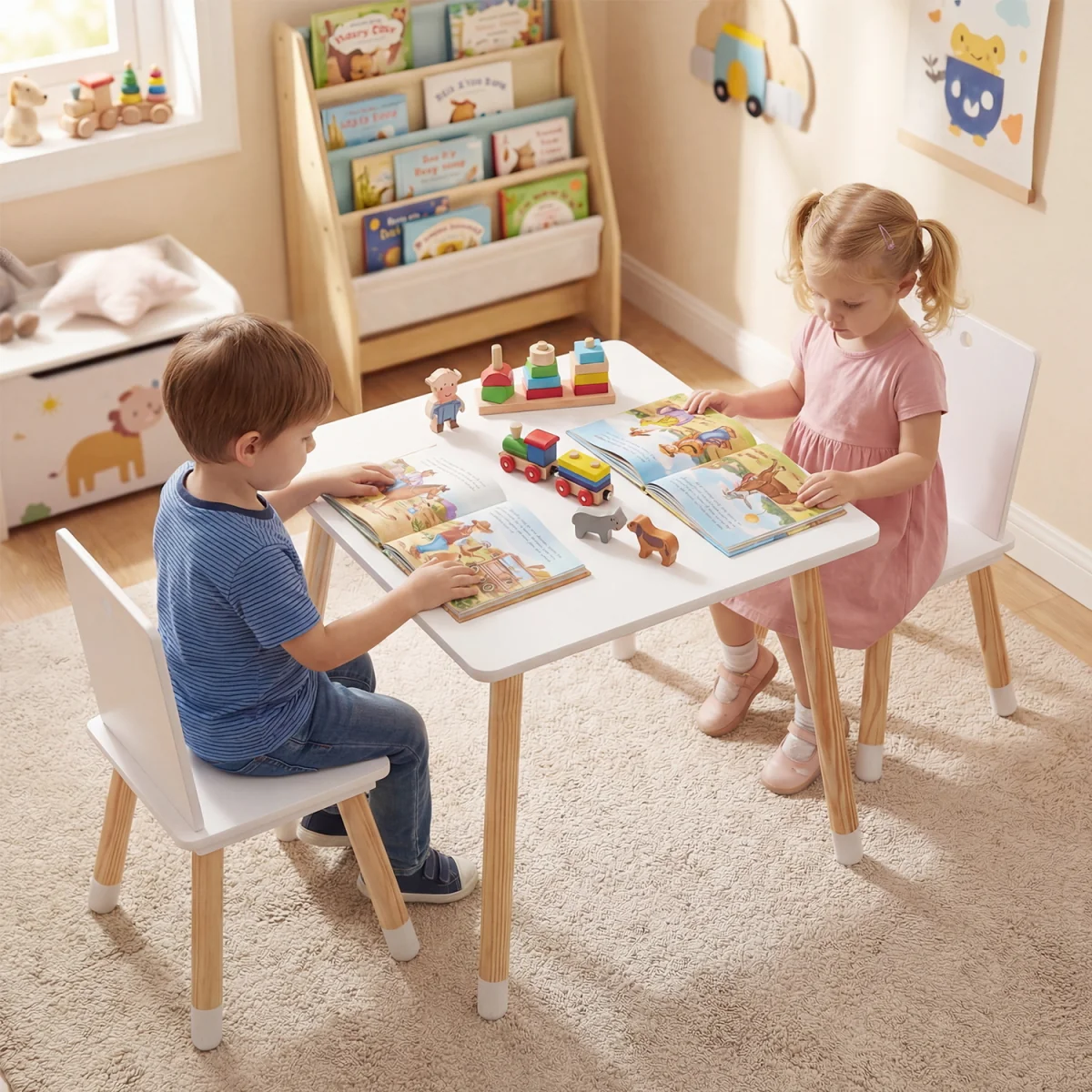 Children Activity Table Set - White – image 9
