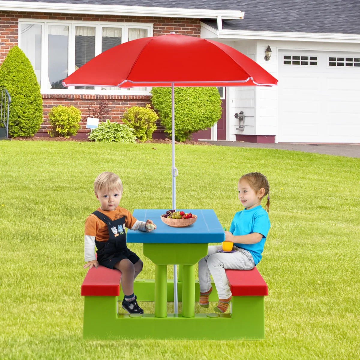 Kids Picnic Table - Red – image 3