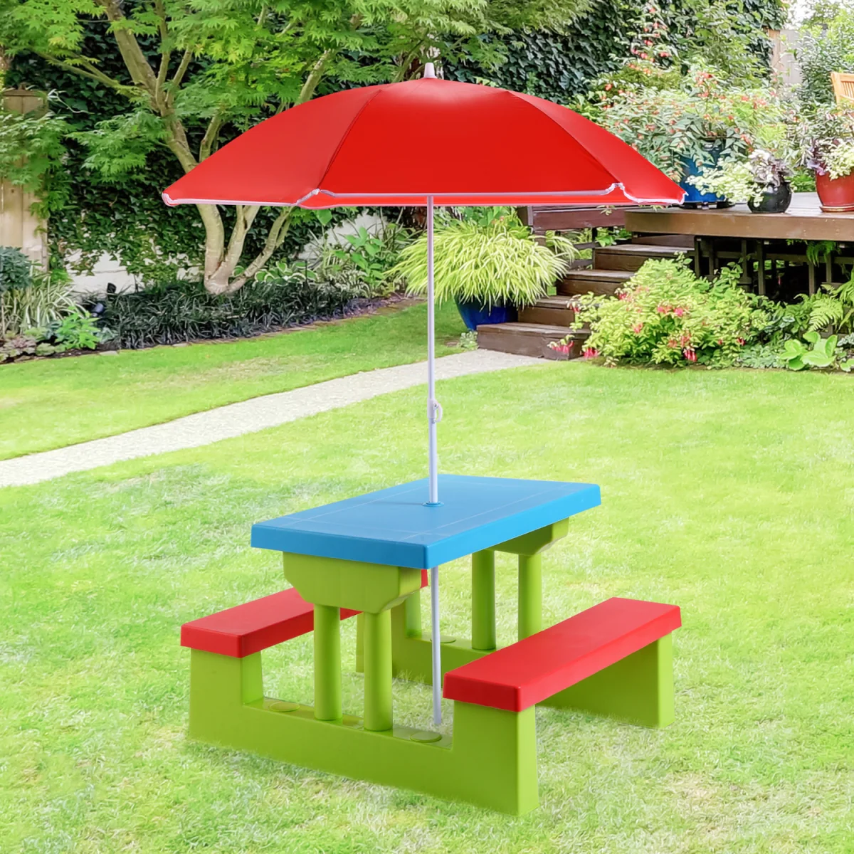 Kids Picnic Table - Red – image 4