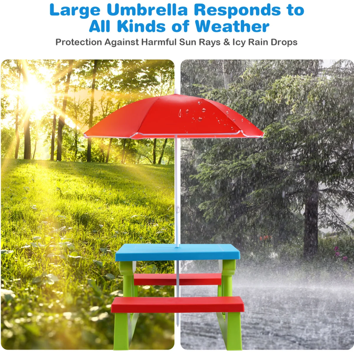 Kids Picnic Table - Red – image 5