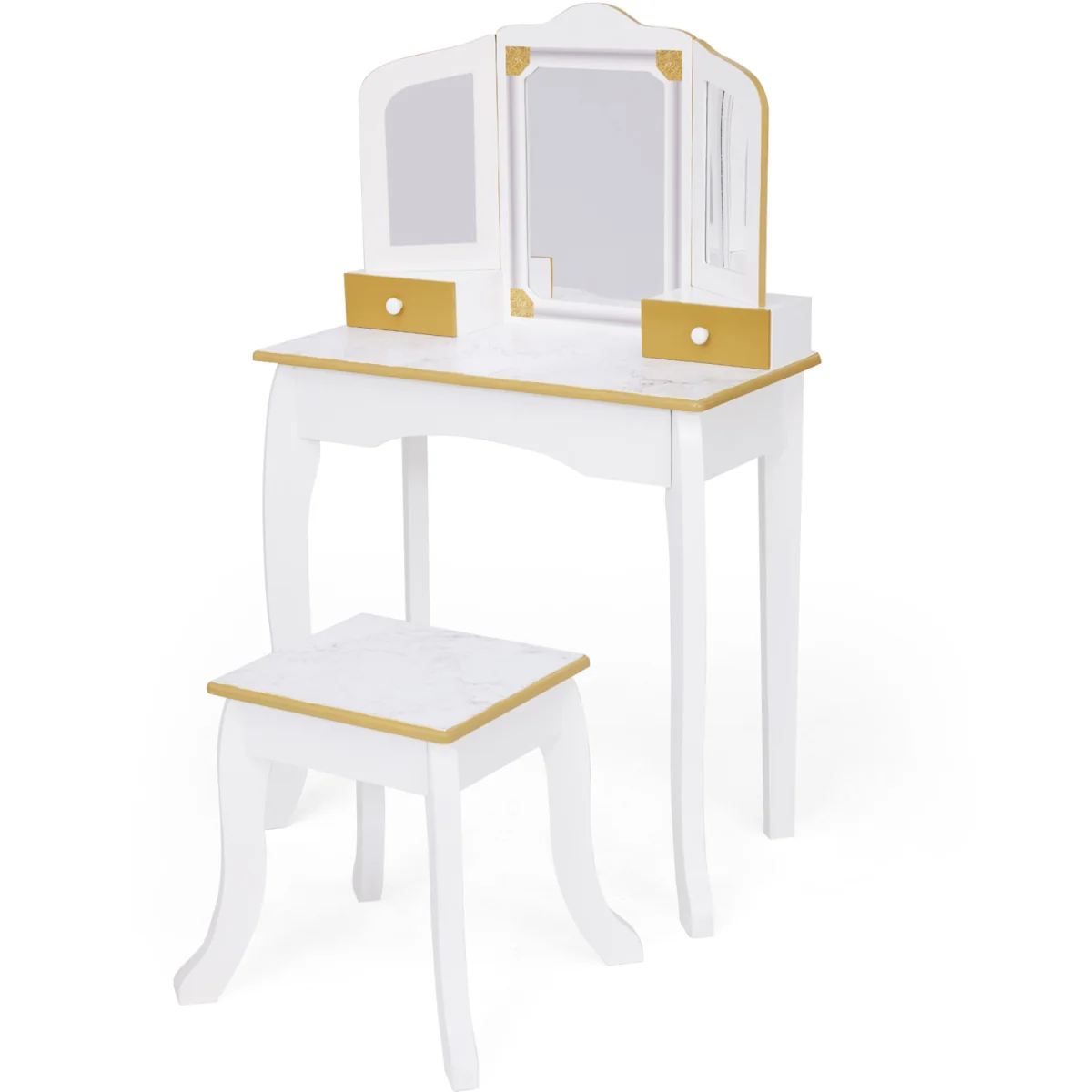 Kids Versailles Karolina Kids Play Vanity Table & Stool - White – image 5