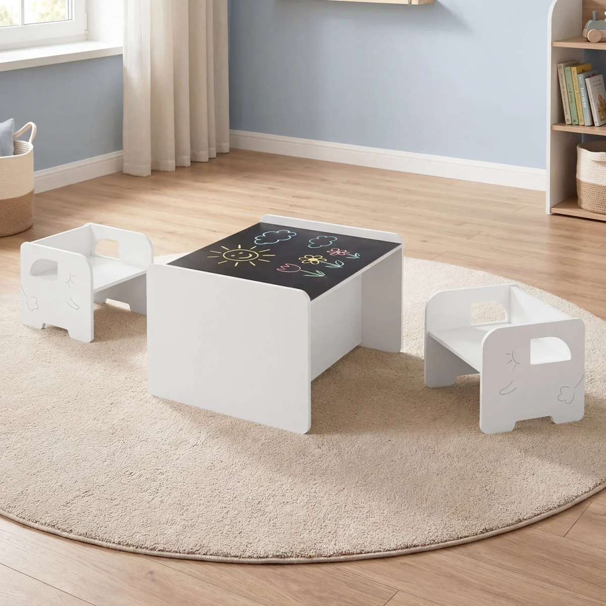 Kids Table and Chair - White – image 4