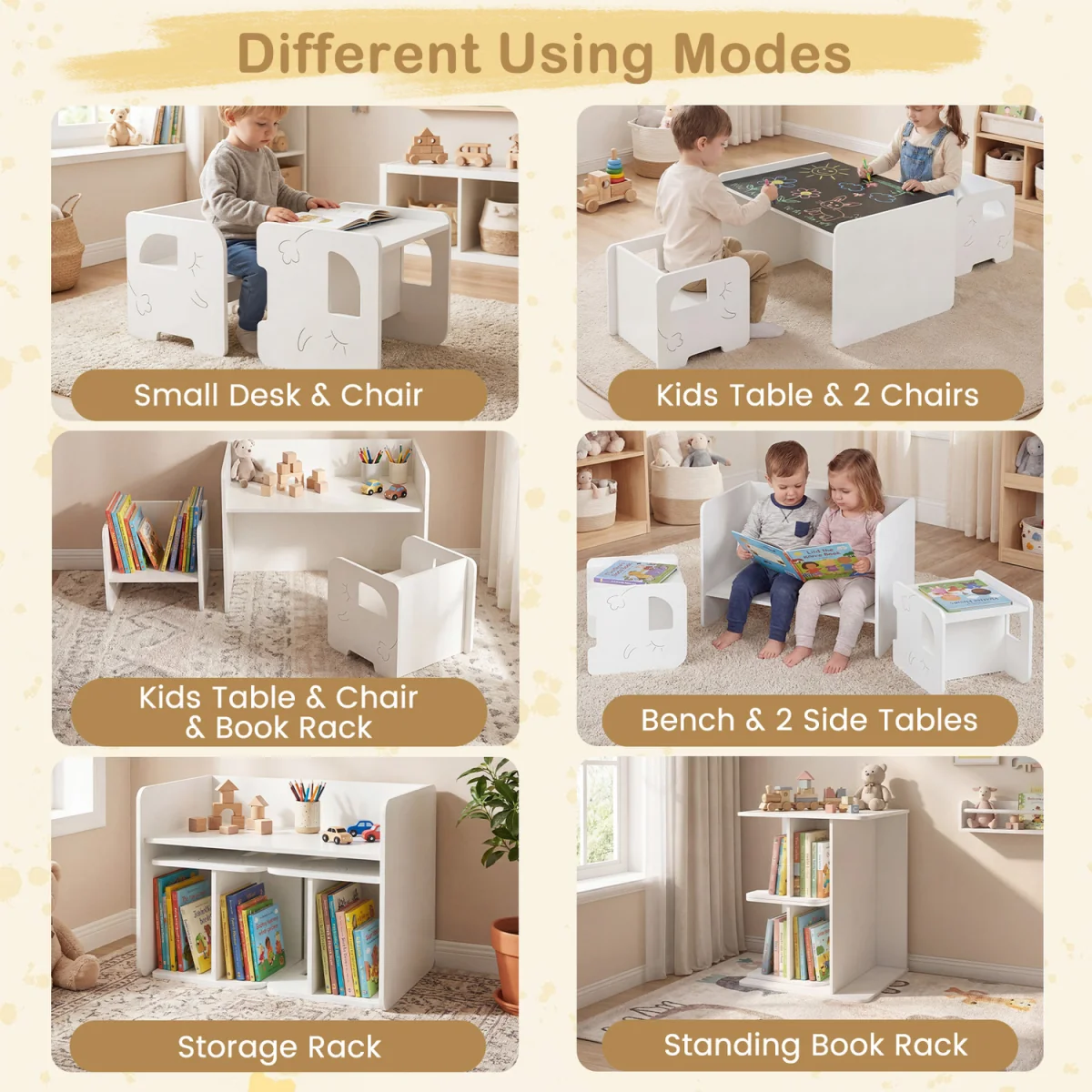 Kids Table and Chair - White – image 7