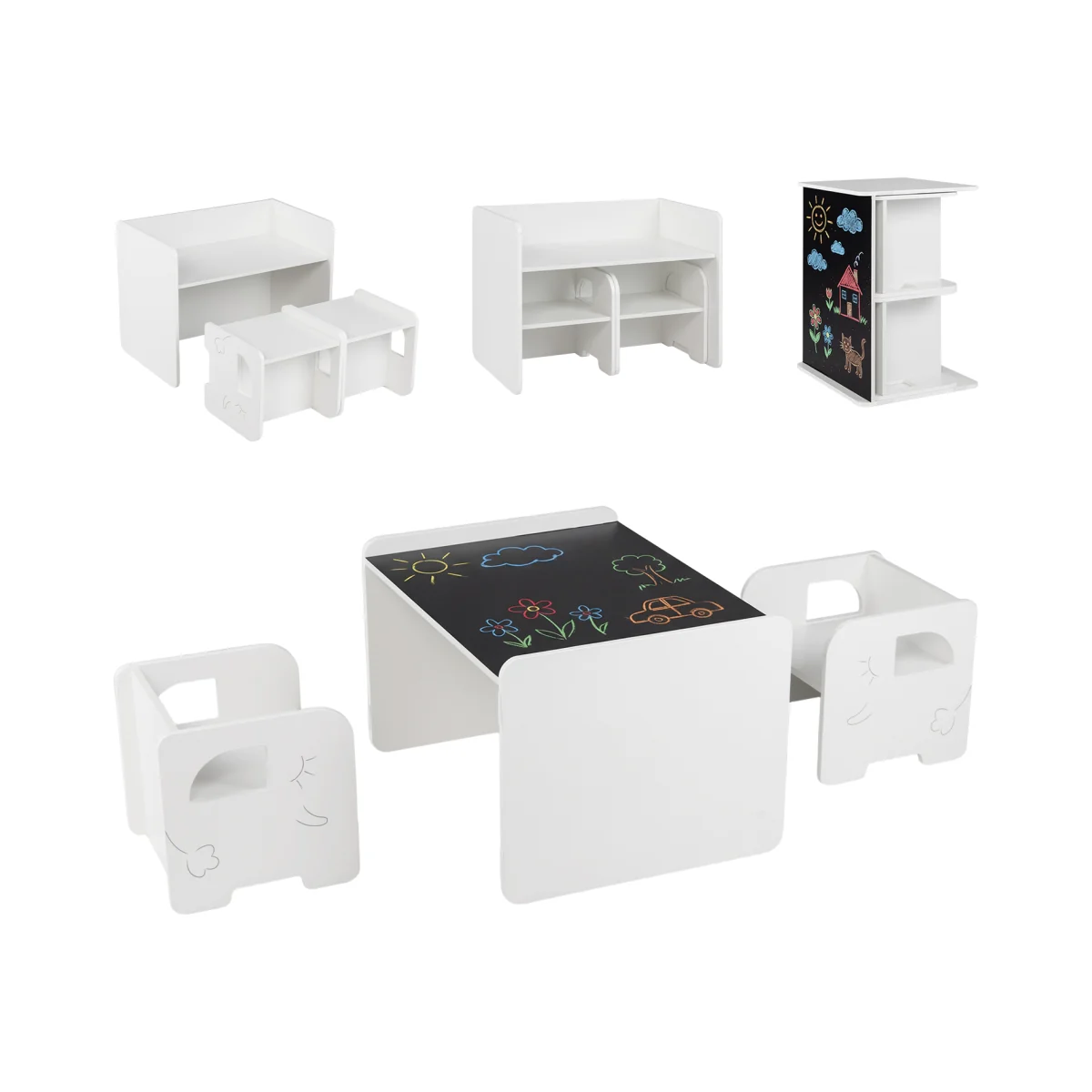 Kids Table and Chair - White – image 1