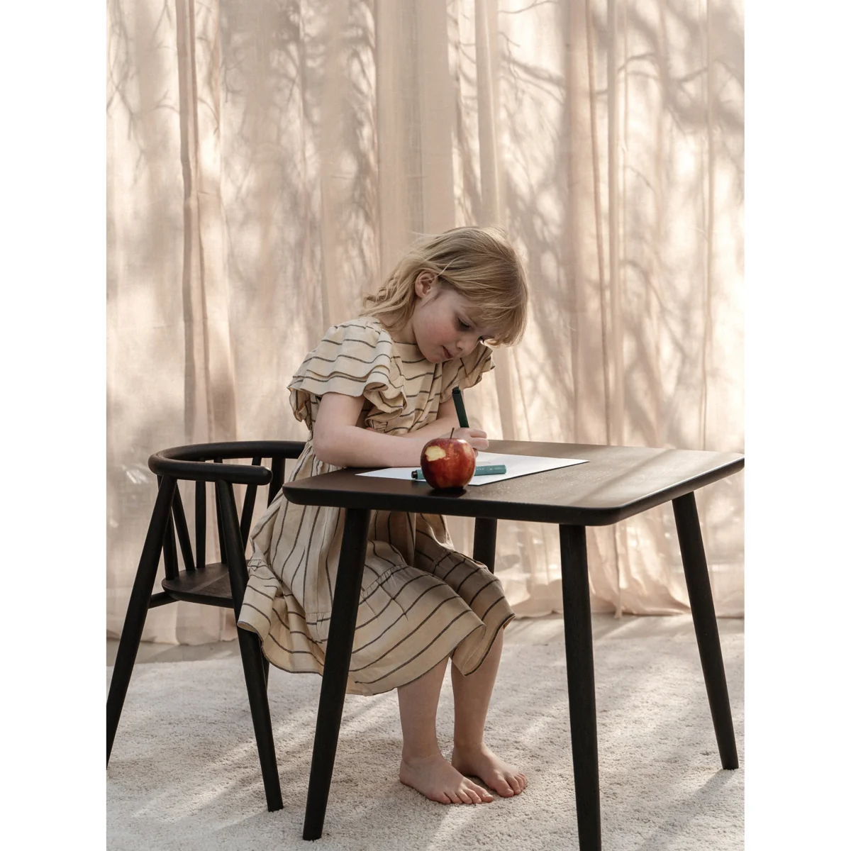 Kids Handmade Oak Wood Table Asta – image 5