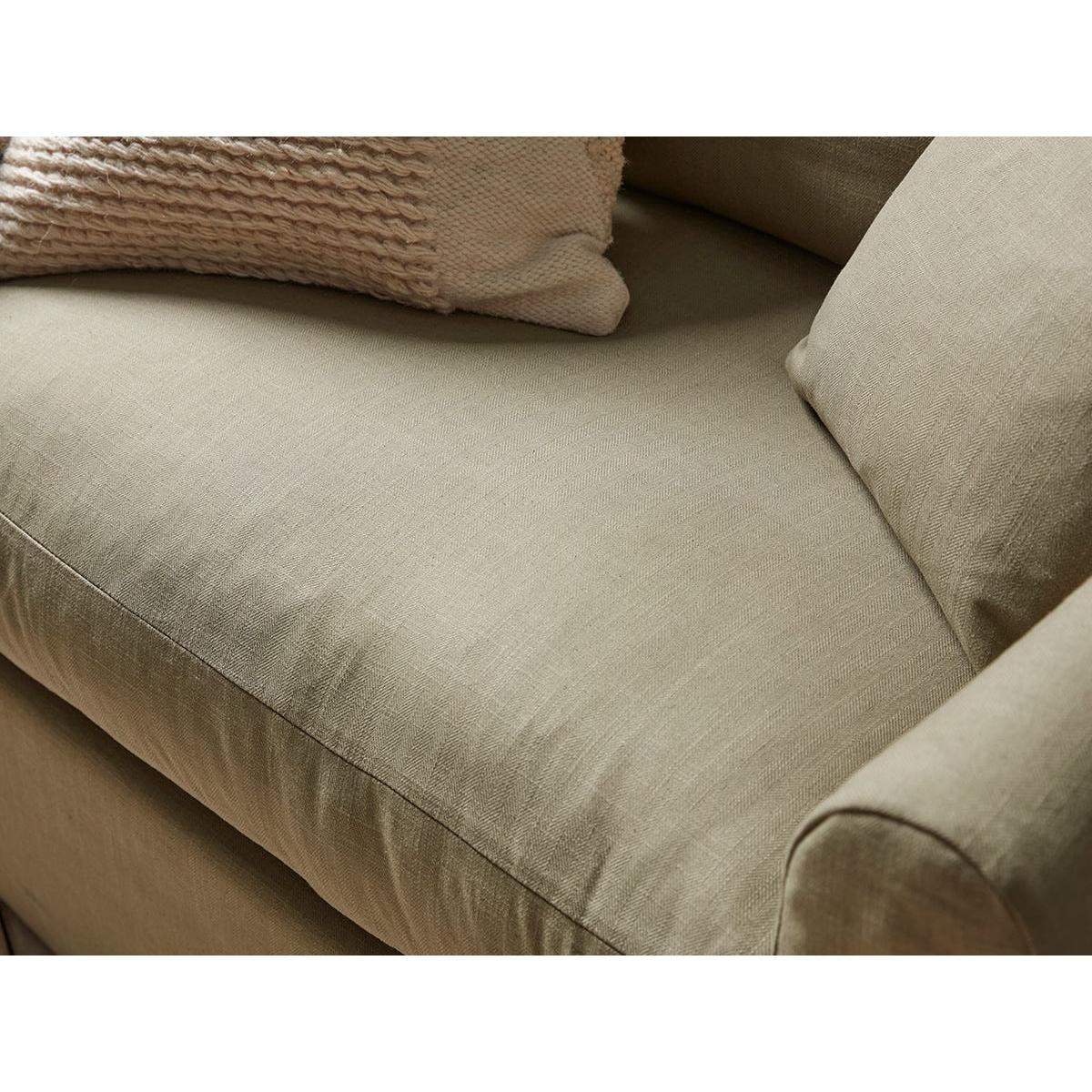 Silves Love Seat â€“ Slate Blue Herringbone – image 5