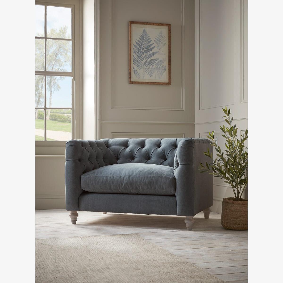 Sarnia Love Seat – Tobacco Opulent Cotton Velvet – image 1