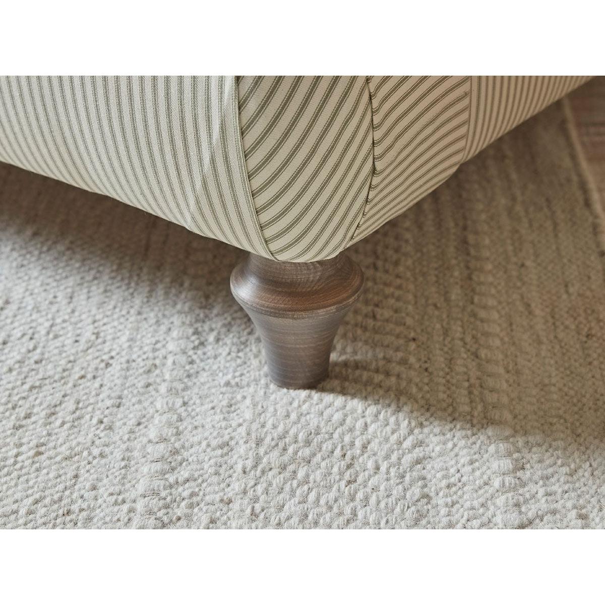 Geneve Love Seat – Warm Sand Wide Cotton Stripe – image 3