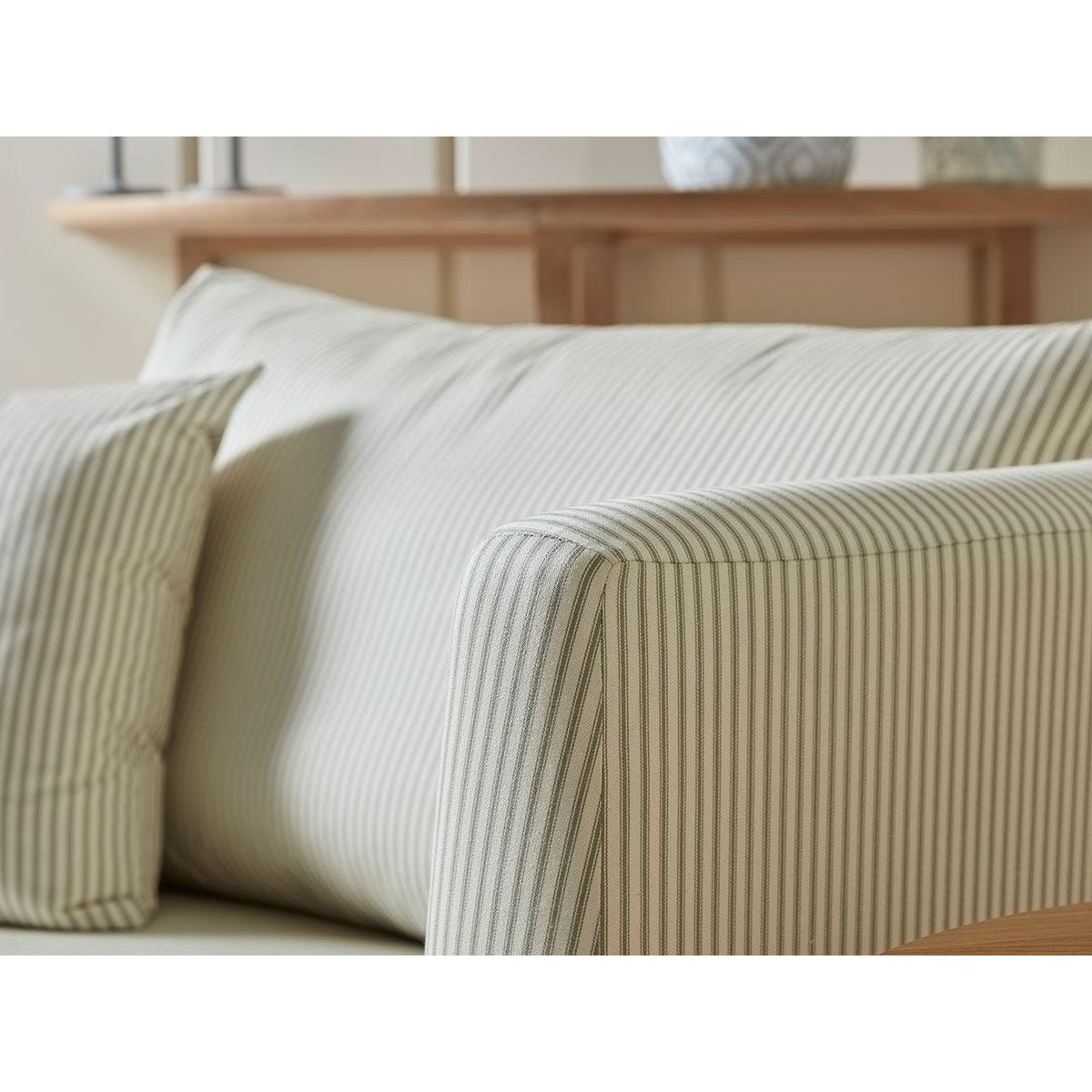 Geneve Love Seat – Warm Sand Wide Cotton Stripe – image 4