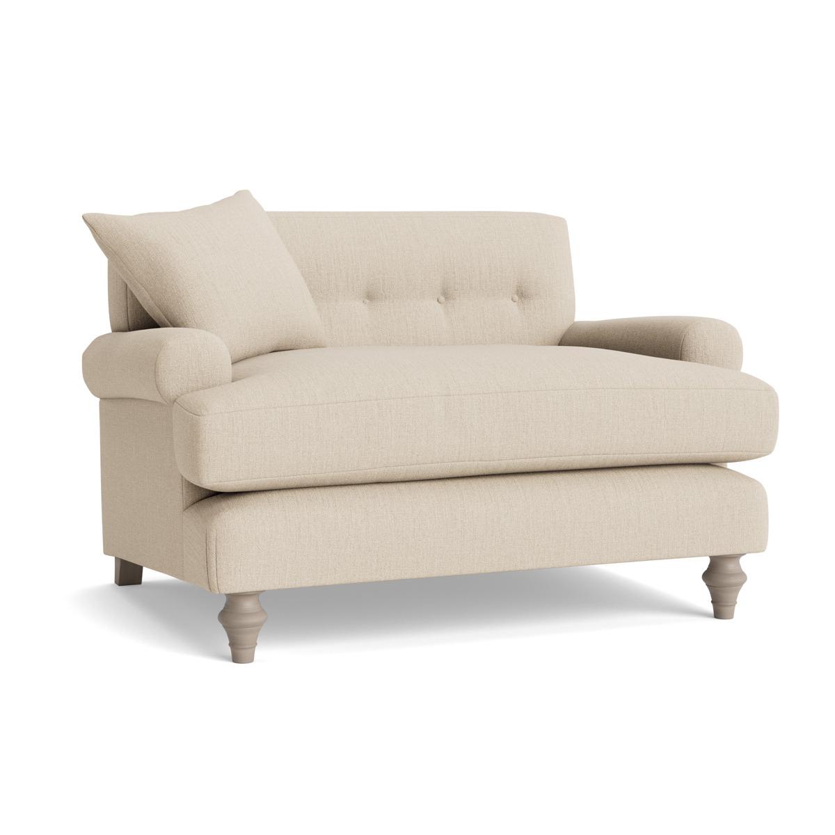 Visby Loveseat – Ochre Cotton Linen – image 9