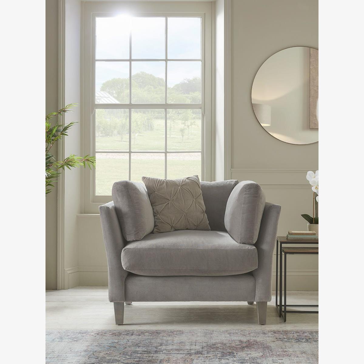 Dinan Loveseat – Barley Cotton Stripe – image 1
