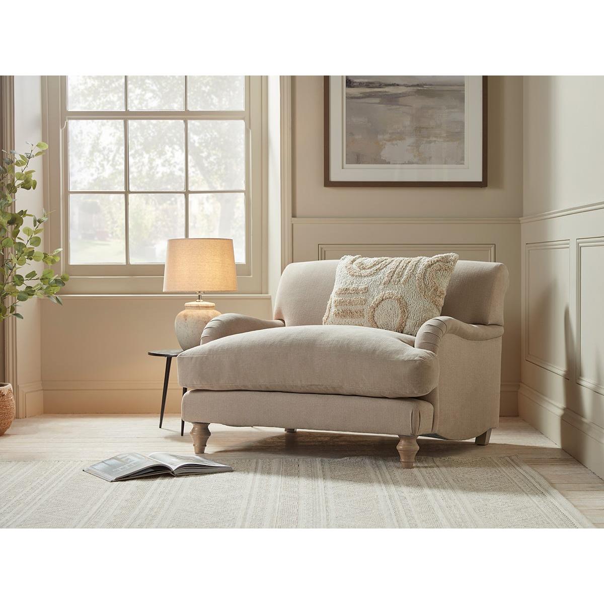 Reine Loveseat – Eucalyptus Wide Cotton Stripe – image 2