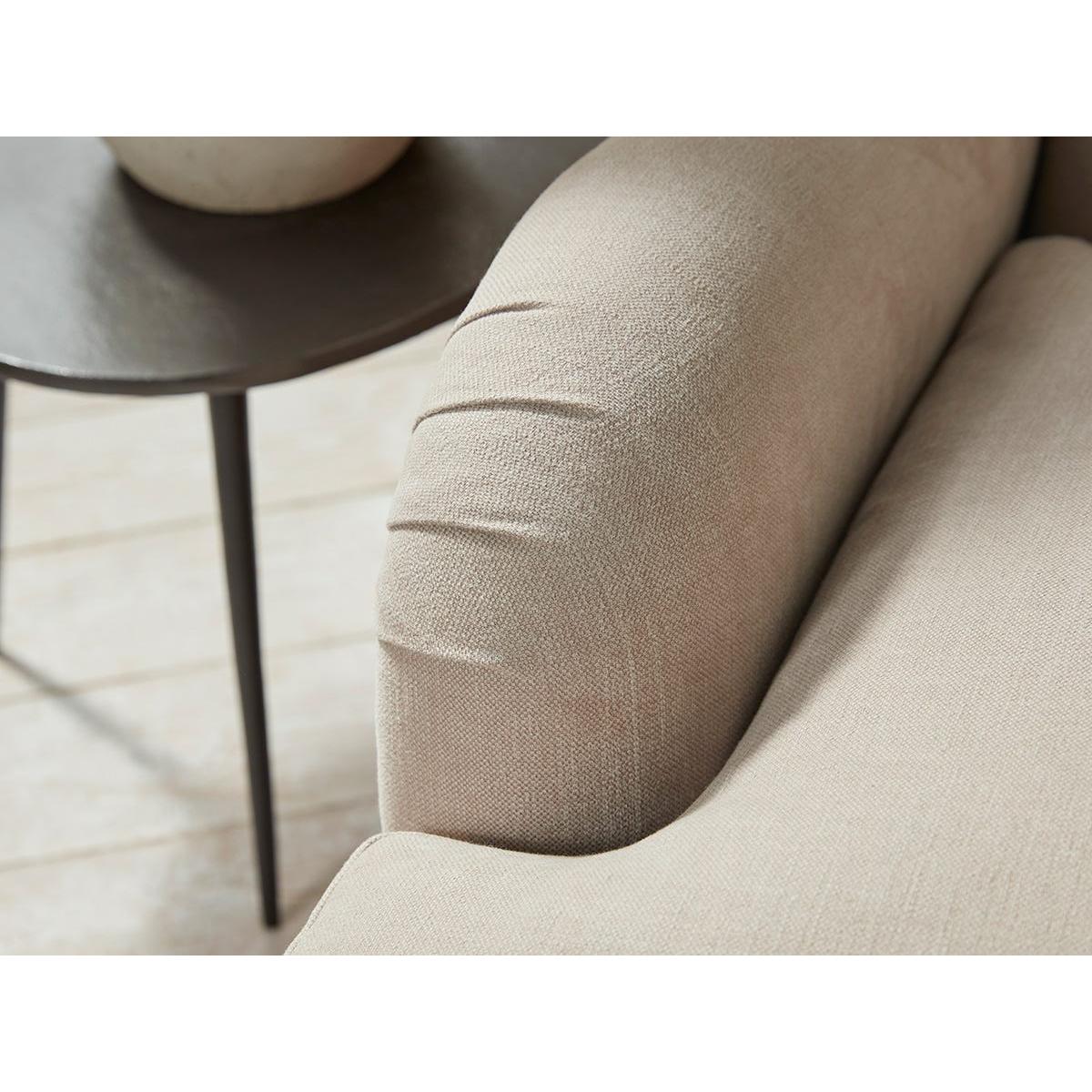 Reine Loveseat – Eucalyptus Wide Cotton Stripe – image 5