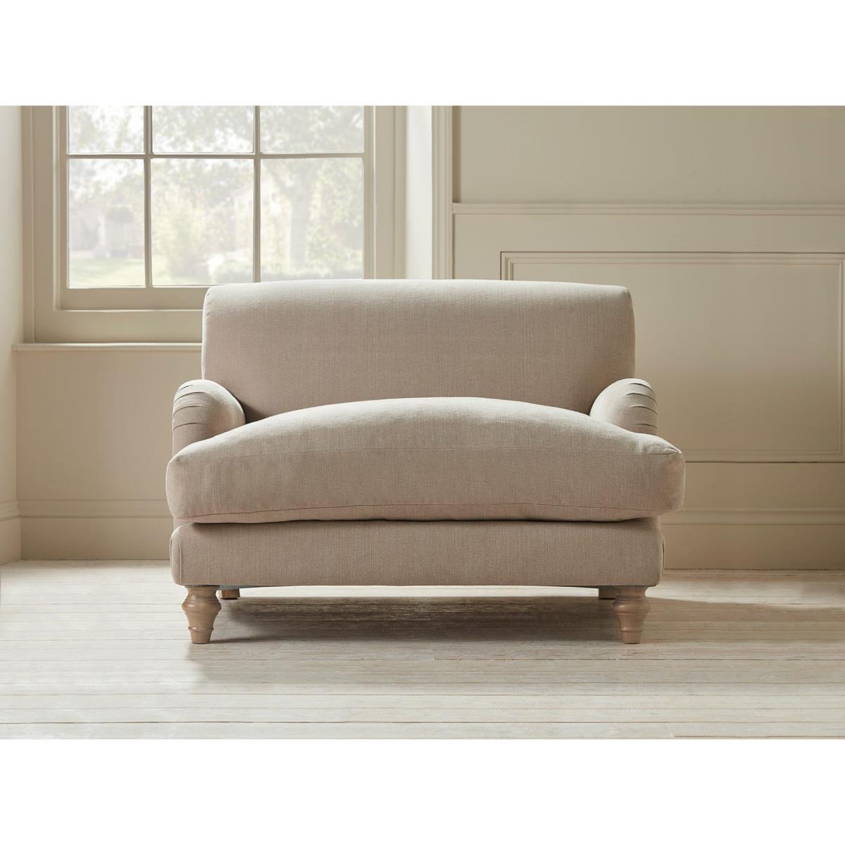 Reine Loveseat – Eucalyptus Wide Cotton Stripe – image 6