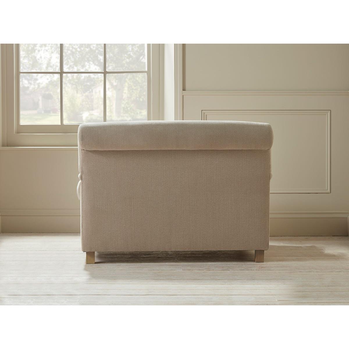 Reine Loveseat – Eucalyptus Wide Cotton Stripe – image 7
