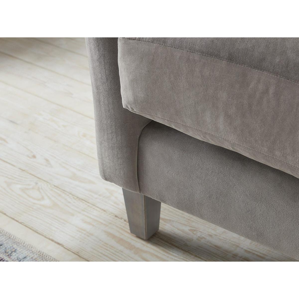 Dinan Loveseat – Vintage Taupe Cotton Stripe – image 4
