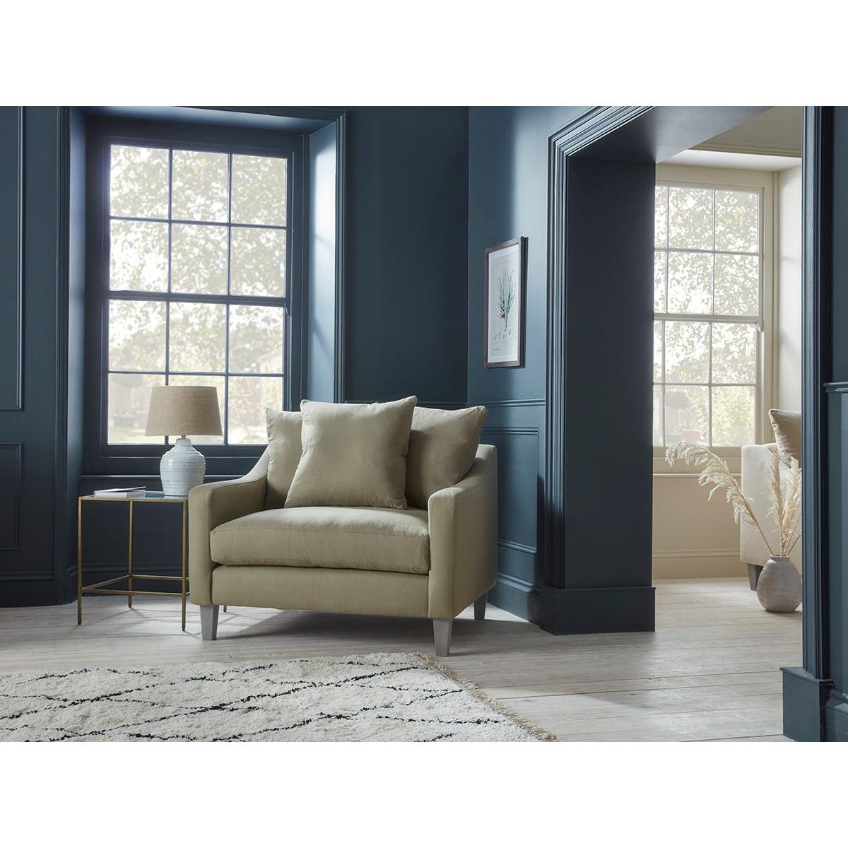 Floro Loveseat – Smoke Cotton Linen – image 2