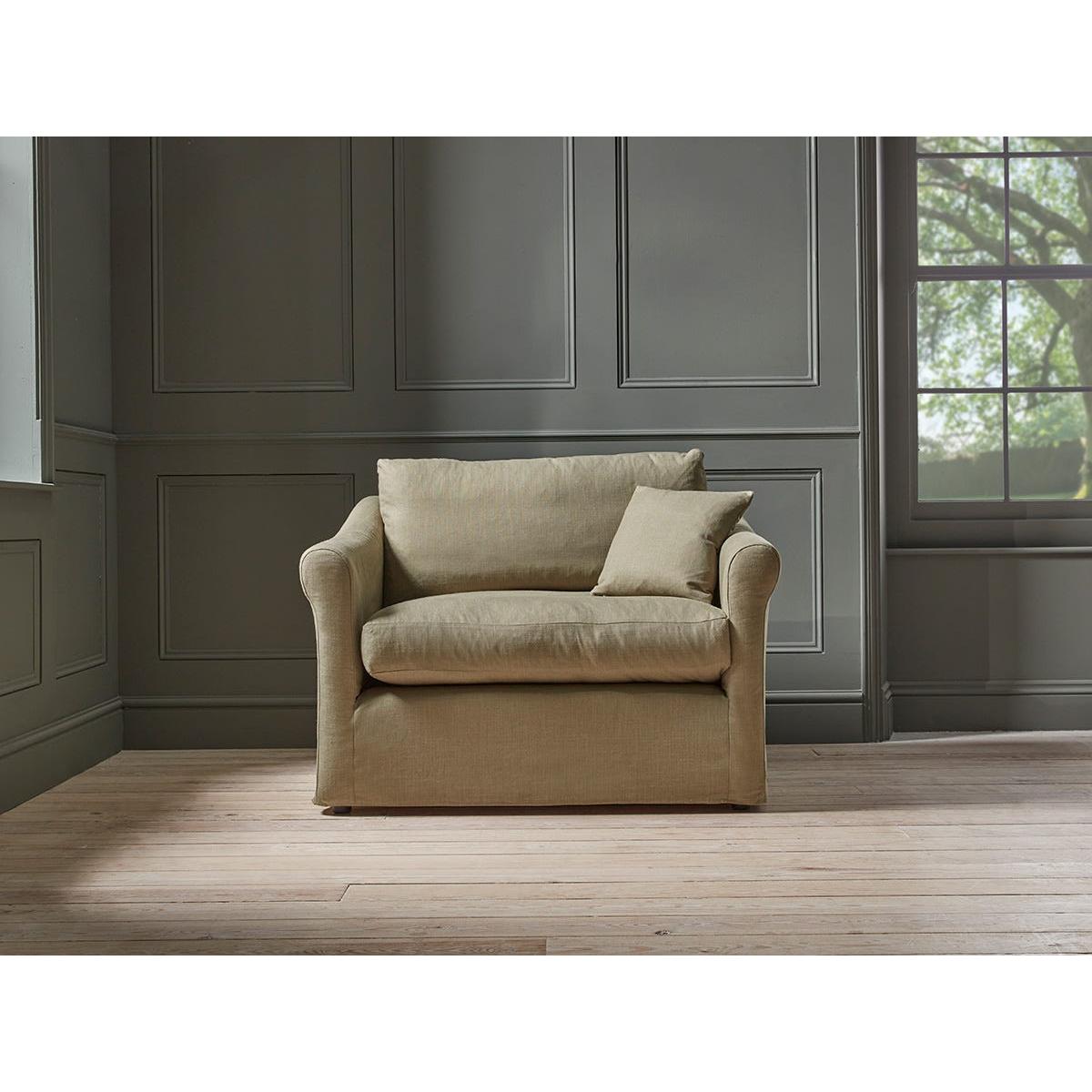 Silves Love Seat â€“ French Blue Cotton Stripe – image 6