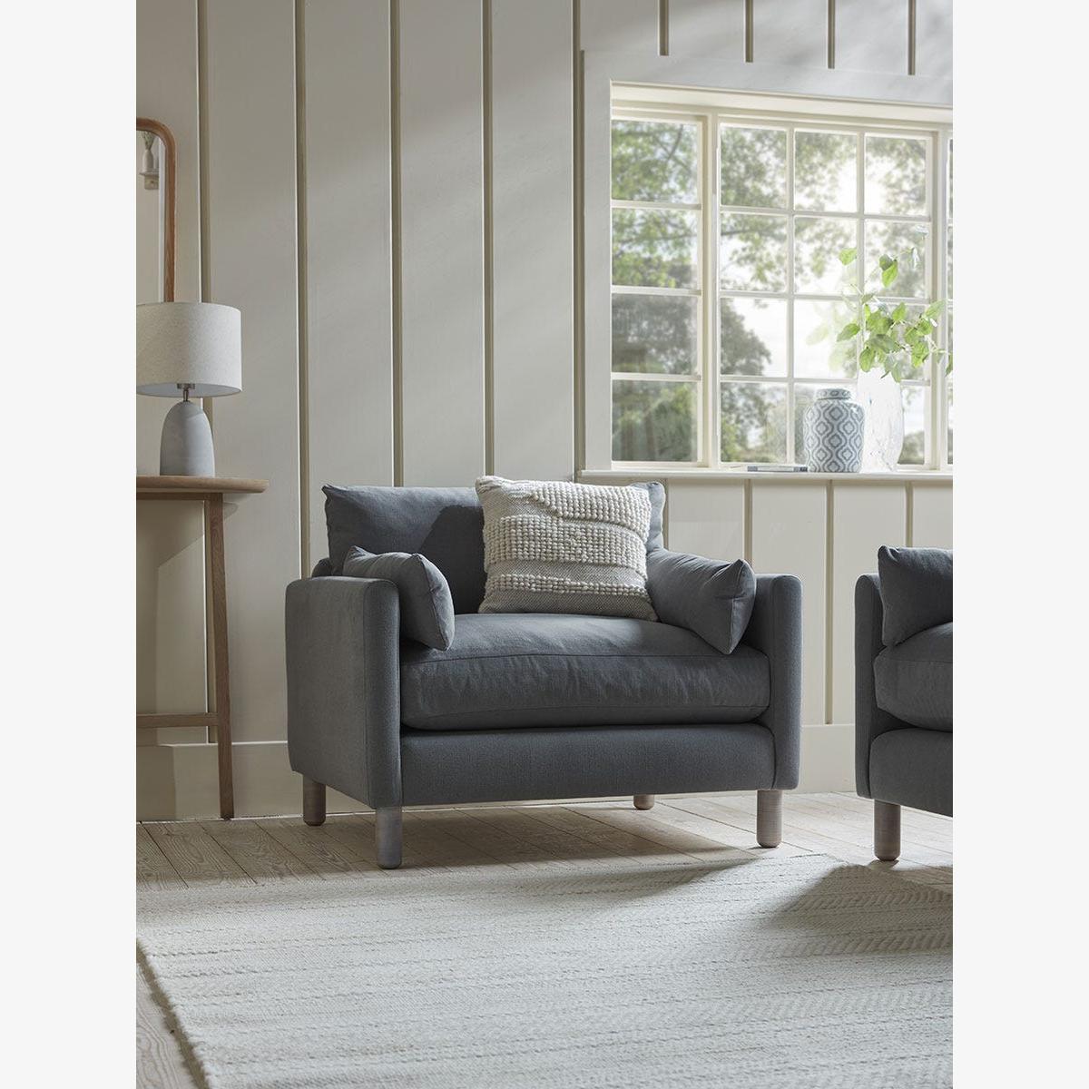 Edmonton Love Seat – Natural Boucle – image 1