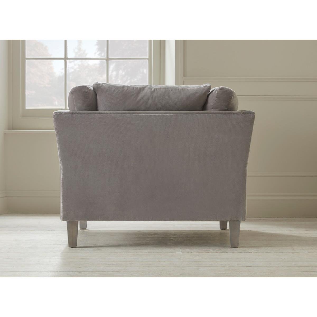 Dinan Loveseat – Ocean Opulent Cotton Velvet – image 8